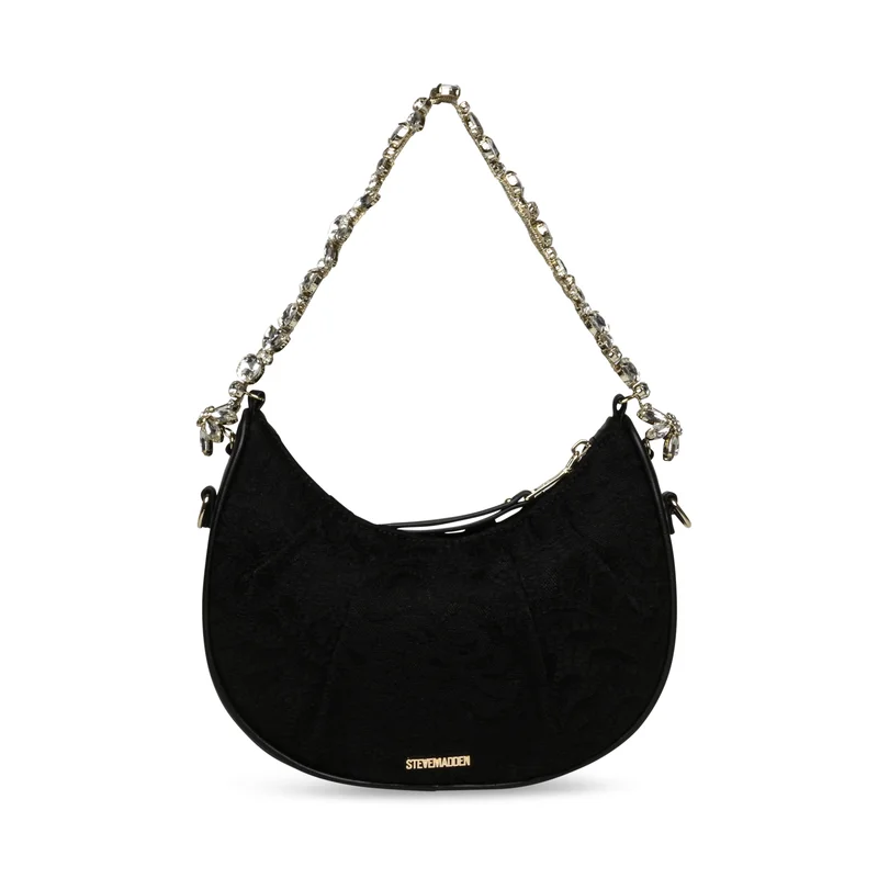ستيف مادن Steve madden rosalia black/gold shoulder bag